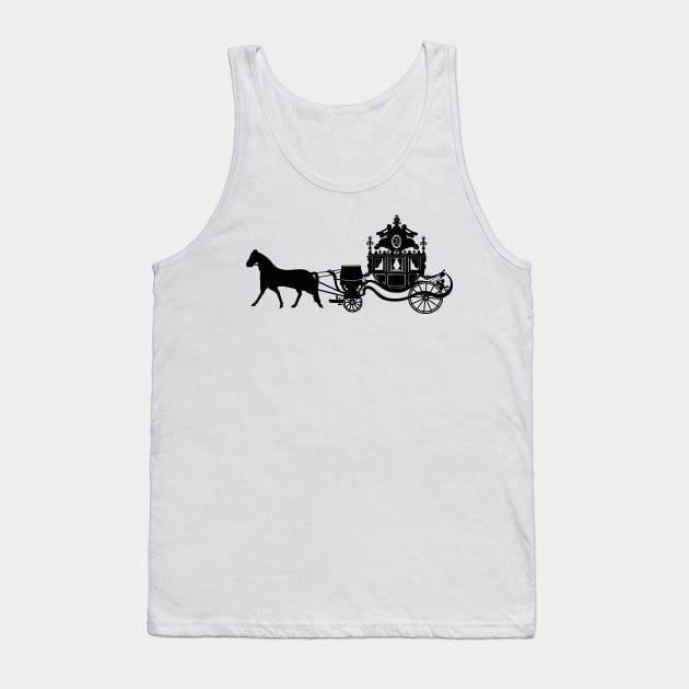 Silhouette of the coach for the coronation of Charles X Tank Top by dreamtravel